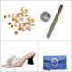 Semicircle Pearl Rivets with Hand Tool - (Pack of 10)